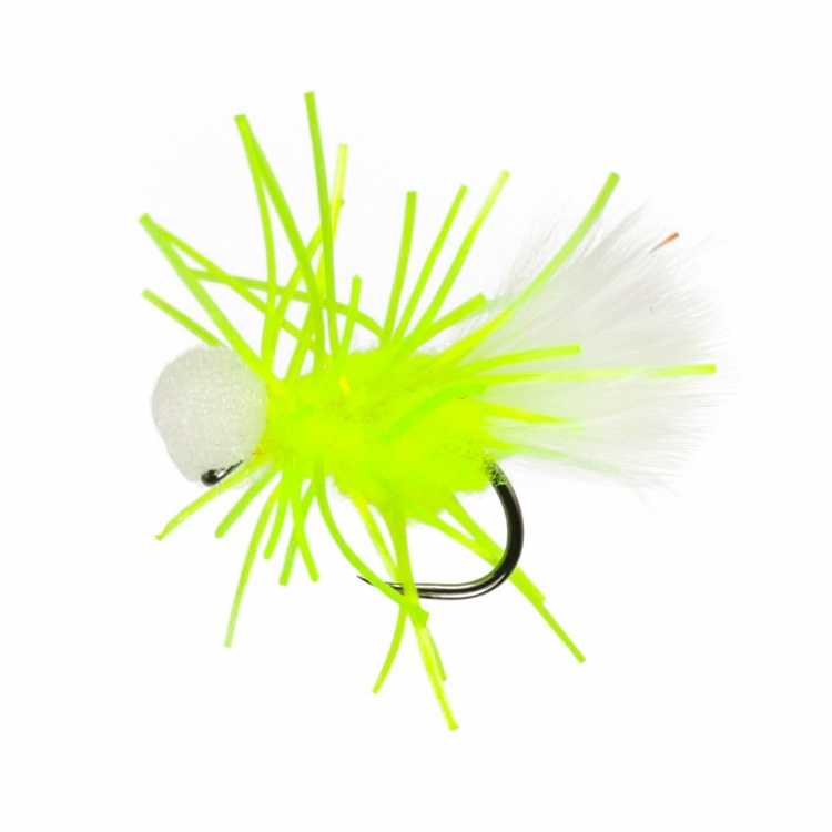 Caledonia Flies White Cat Thing Booby Barbless #12 Fishing Fly